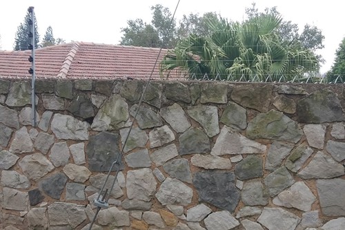 Wall Spikes backing up Electric Fence